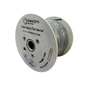 Carrete de 1 km de Fibra Óptica Aérea Mini Figura 8 G.657A1 tipo Drop, Monomodo de 1 Hilo (unifibra), Color Negro