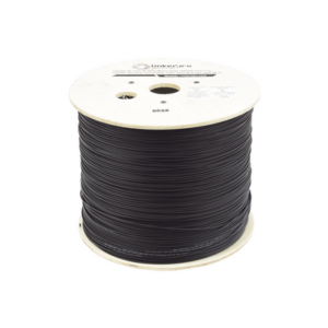 Carrete de Fibra Óptica Aérea redonda (Figura 0) G.657A2 tipo Drop, Monomodo, 1 hilo, forro de 3 mm, Span 80m, Rollo de 1Km