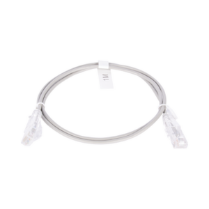 Cable de Parcheo Slim UTP Cat6 - 1 metro, Gris, Diámetro Reducido (28 AWG)