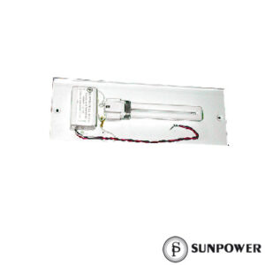 Lámpara con balastra electrónica, gabinete metálico, alta eficiencia, 10 W, 600 Lúmen.