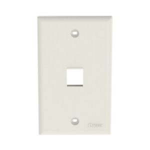 Placa de Pared Vertical, Salida Para 1 Puerto Keystone, Color Blanco Mate