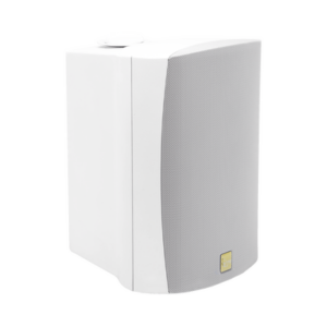 Altavoz de 2 vías para exteriores de 70V / 100V, woofer de 6.5 in, tweeter de cúpula suave de seda de 1in, blanco.