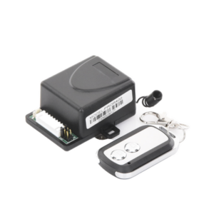 Receptor con 2 Relevadores y Control Remoto hasta 50 metros / Compatible con Barreras vehiculares, Operadores Abatibles, Operadores Corredizos, Electroimán, Cerradura Eléctrica, Cerradura de Perno, Contrachapa Eléctrica, Sirenas, etc.