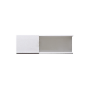 Canaleta blanca sin división, de PVC auto extinguible, 48 x 16 x tramo 2.5m (6101-01260