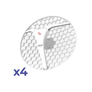 (LHG XL 5 ac 4 Pack) CPE y PtP en 5GHz 802.11 a/n/ac con Antena de Rejilla de 27dBi. "Ahora con Más Velocidad y Mayor Distancia"
