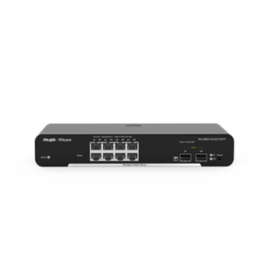 RG-NBS3100-8GT2SFP-P, Switch PoE Administrable en la Nube de Capa 2, 8 Puertos Gigabit PoE+ y 2 Puertos SFP, 125W