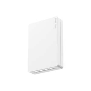 Punto de acceso Wi-Fi 6 de pared para interior 360°, doble banda, 2976 Mbps, 4 puertos GE downlink + 1 puerto GE uplink, hasta 512 usuarios, portal cautivo standalone, compatible con reyee mesh