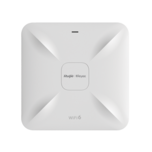 Punto de acceso Wi-Fi 6 de techo para interior 360°, doble banda, 2.97 Gbps, hasta 512 usuarios, 1 puerto GE + 1 puerto de 2.5GE, portal cautivo standalone, soporta Reyee Mesh