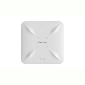 Punto de acceso Wi-Fi 6 de techo para interior 360°, doble banda MU-MIMO 4x4, 3202 Mbps, hasta 512 usuarios, puertos 1 x 2.5GE, 1 x GE, portal cautivo standalone, incluye Reyee Mesh