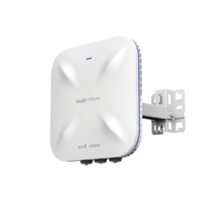 Punto de acceso Wi-Fi 6 para exterior 360°, IP 68, doble banda 4x4, 5.95 Gbps, puerto SFP de 2.5GE ideal para fibra óptica, hasta 512 usuarios, protección hasta 4 kV y protección contra erosión eólica, compatible con