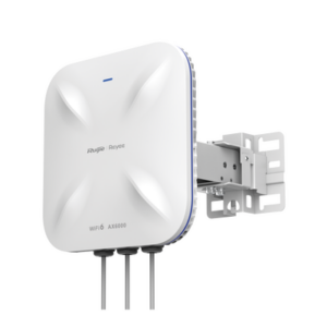 Punto de acceso Wi-Fi 6 direccional para exterior, IP 68, doble banda 4x4, 5.95 Gbps, puerto SFP de 2.5GE ideal para fibra óptica, hasta 512 usuarios, protección hasta 4 kV y protección contra erosión eólica, reyee mesh