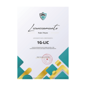 Licencia Perpetua para aumentar en 1Gb el análisis de trafico, Firewall modelo RG-WALL1600-Z3200-S