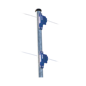 Aislador de Paso colo Azul reforzado para cercos eléctricos, resistente al clima extremoso