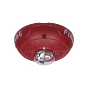 Bocina con Lámpara Estroboscópica, Montaje en Techo, Color Rojo, Nuevo Diseño Moderno y Elegante y Menor Consumo de Corriente