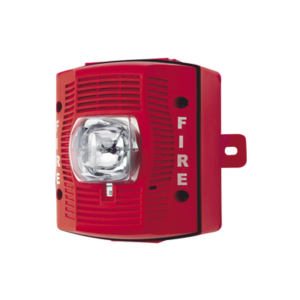 Bocina con Lámpara Estroboscópica para Exterior, con Configuración Estroboscópica Seleccionable, Color Rojo