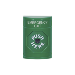 BOTON D/SALIDA SIN TAPA Y RESTABLECIMIENTO C/LLAVE