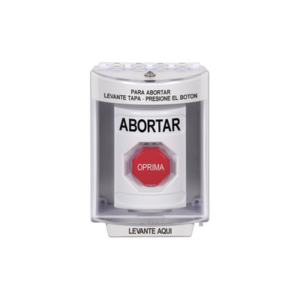 Botón de Aborto con Cubierta Protectora de Policarbonato Súper Resistente y Restablecimiento con Llave