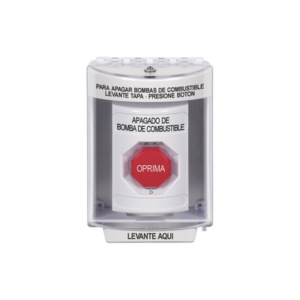 Botón de Apagado de Bomba de Combustible con Tapa Protectora de Policarbonato Súper Resistente y Acción Mantenida
