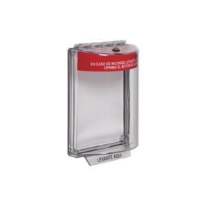 Cubierta Universal Transparente, Texto de Incendio en Español