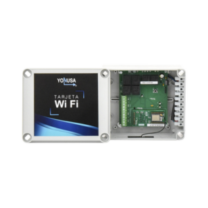 Modulo WIFI con gabinete para uso en Energizadores YONUSA/Aplicación sin costo/Activación Remota de 4 salidas tipo Relay con alta capacidad.