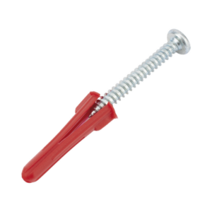 Paquete de 10 taquetes rojos 1 1/2" y 10 tornillos 10mm x 1 1/2" (1103-05002)