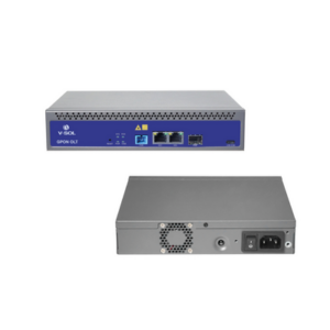 OLT de 1 puerto GPON con 3 puertos Uplink (2 puertos Gigabit Ethernet + 1 puerto SFP/SFP+), hasta 128 ONUS, con ventilador incluido
