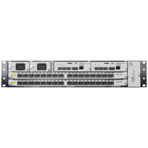 OLT Modular tipo Chasis GPON/XGS-PON Combo,1 Tarjeta de Servicio de 16 Puertos GPON, 2 Ranuras, 1 Fuente de Alimentación AC, 2 UR