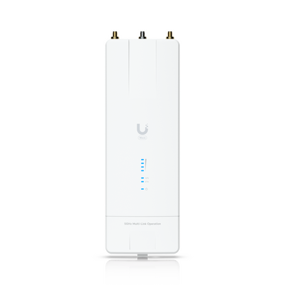 Radio Conectorizado Wave MLO para enlaces PTP Backhaul / Con tecnología 802.3be y Perforación de Canal para ambientes ruidosos / 5180-5825 MHz / 5+ Gbps / Radio dedicado para análisis del espectro / (1) RJ45 10G / (1) SFP+ 10G /