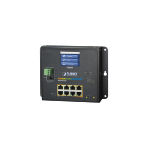 Switch Industrial Flat-Type 8 Puertos Gigabit C/PoE 802.3at, 2 Puertos SFP, LCD