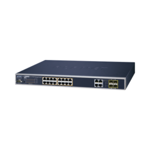 Switch Administrable 16 puertos 10/100/1000Mbps 802.3at PoE + 4 puertos GigabitTP/SFP Combo