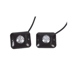 Par de Lámparas Ultra Brillantes con 12 LED cada una, Color Rojo/Azul, Ideales para Vehículos Encubierto