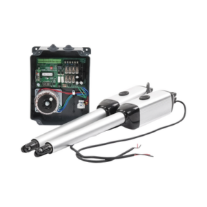 Kit de brazos para automatizar portones vehiculares abatibles de 2 hojas/ 3 Mts / 300 Kg / Uso solo residencial / Compatible con respaldo de energía