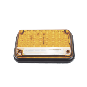 Luz de Advertencia de 7X4", Color Ambar, Con Luz de Trabajo, Ideal para Ambulancias