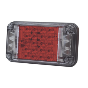 Luz de Advertencia de 7X4", Color Rojo, Con Luces de Trabajo, Ideal para Ambulancias