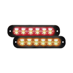 Luz Auxiliar Serie X3705, 6 LEDs Ultra Brillantes, multicolor Rojo / Ambar