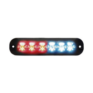 Luz Auxiliar Serie X3705, 6 LEDs Ultra Brillantes, color Rojo / Azul