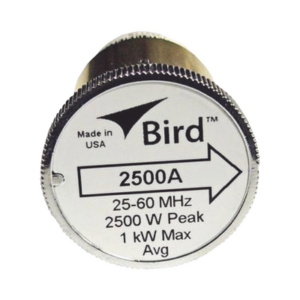 Elemento de Potencia en linea 7/8" a 2500 Watt para Wattmetro BIRD 43 en el Rango de Frecuencia de 25 a 60 MHz