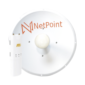 Kit de radio C5C con Antena NP2-GEN2 de 34 dBi, Frecuencia (4.9-6.2 GHz), ideal para distancia de hasta 50 km, incluye jumpers, PoE y cable de alimentación Incluidos