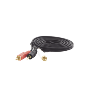 Convertidor 3.5mm Estéreo a 2 RCA Macho 1.83m, para Aplicaciones de Audio, Compatible con Amplificadores VSSL y Epcom ProAudio