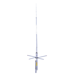 Antena Base VHF, Rango de 148 - 154 MHz, 7 dB de ganancia / Fibra de Vidrio y Aluminio / Auto Soportante