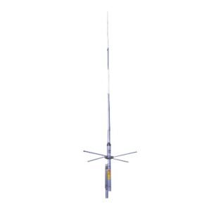 VHF Antena Base / 154-161 MHz / 7 dBd / 800 Watts / Construcción de Aluminio y Fibra de Vidrio / Auto-soportada