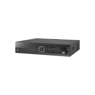 DVR 4 Megapixel / 16 Canales TURBOHD + 4 Canales IP / 8 Bahías de Disco Duro / 16 canales de Audio / Audio por Coaxitron / 16 Entradas de Alarma / Soporta POS