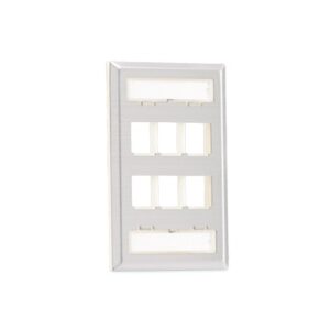 Placa de Pared Vertical, Salida Para 6 Puertos Keystone, Con Espacios Para Etiquetas, de Acero Inoxidable