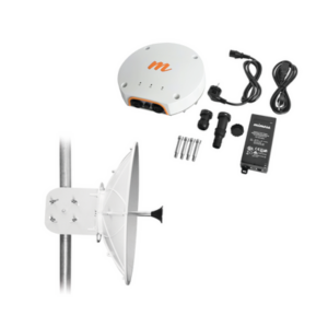 Radio Backhaul PTP de alto rendimiento, MIMO 4x4:4ac, IP67, 10.0–11.7 GHz, hasta 1.5 Gbps, conectorizado con antena de 34 dBi y alcance de hasta 40 km.