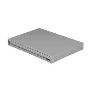UniFi Switch USW-Pro-24-POE Gen2, con funciones capa 3, de 24 puertos PoE 802.3at/bt + 2 puertos 1/10G SFP+, 400W, pantalla informativa