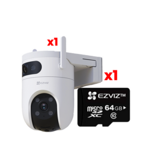 K Cámara IP Dual 1 Lente Fijo 1 Lente PT Exterior 3K / Wi-Fi / Auto Seguimeinto / Audio de Dos Vías / Notificación Push / Color Night Visión / Incluye Montaje para pard / Incluye Memoria Micro SD 64 GB
